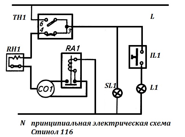 Схема стинола с механическим таймером